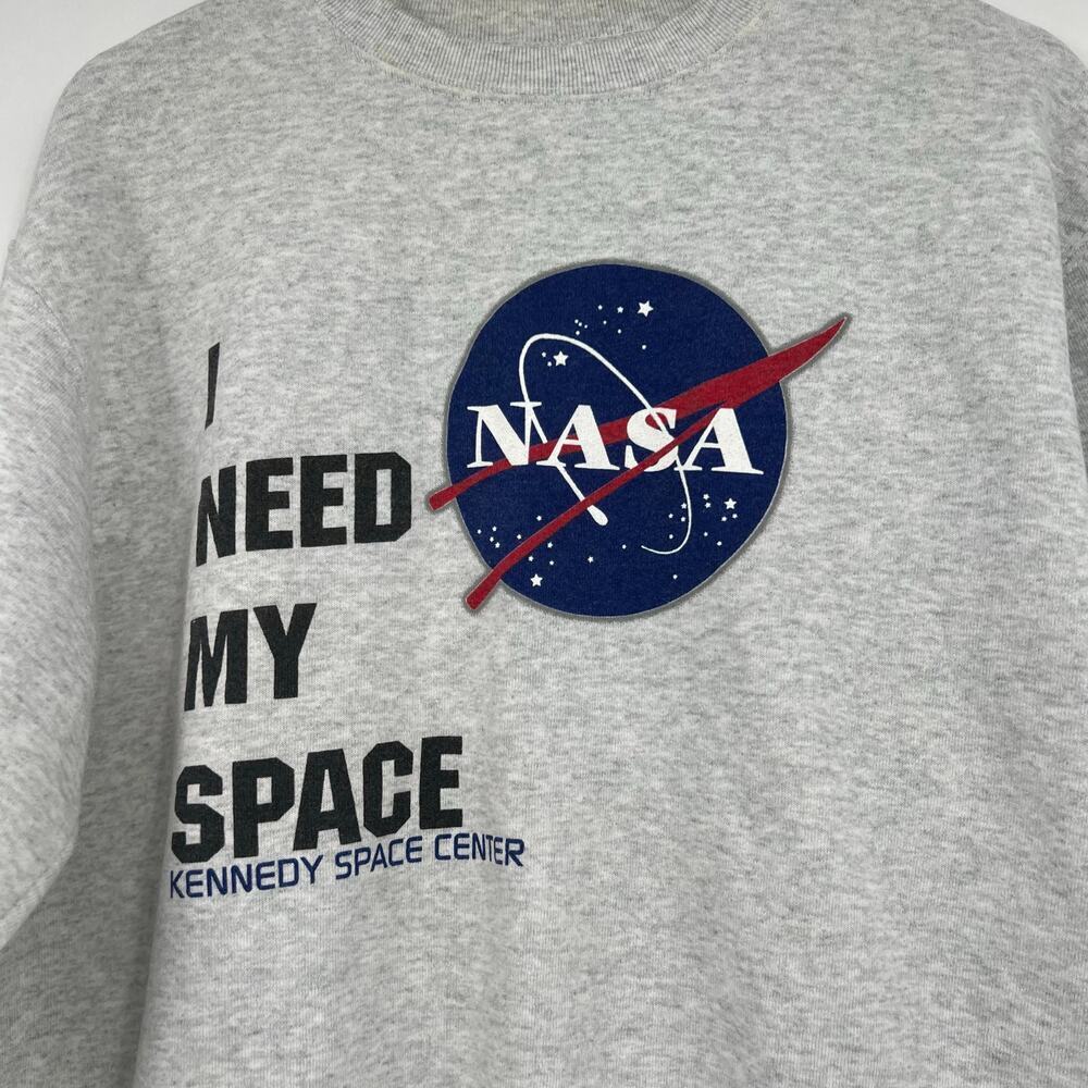 Vintage Nasa Center Sweatshirt Crewneck Kennedy Space Center cotton blend large - Picture 3 of 6